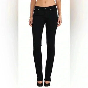 Citizens of Humanity Elson Medium Rise Straight Leg Jeans Black Size 30